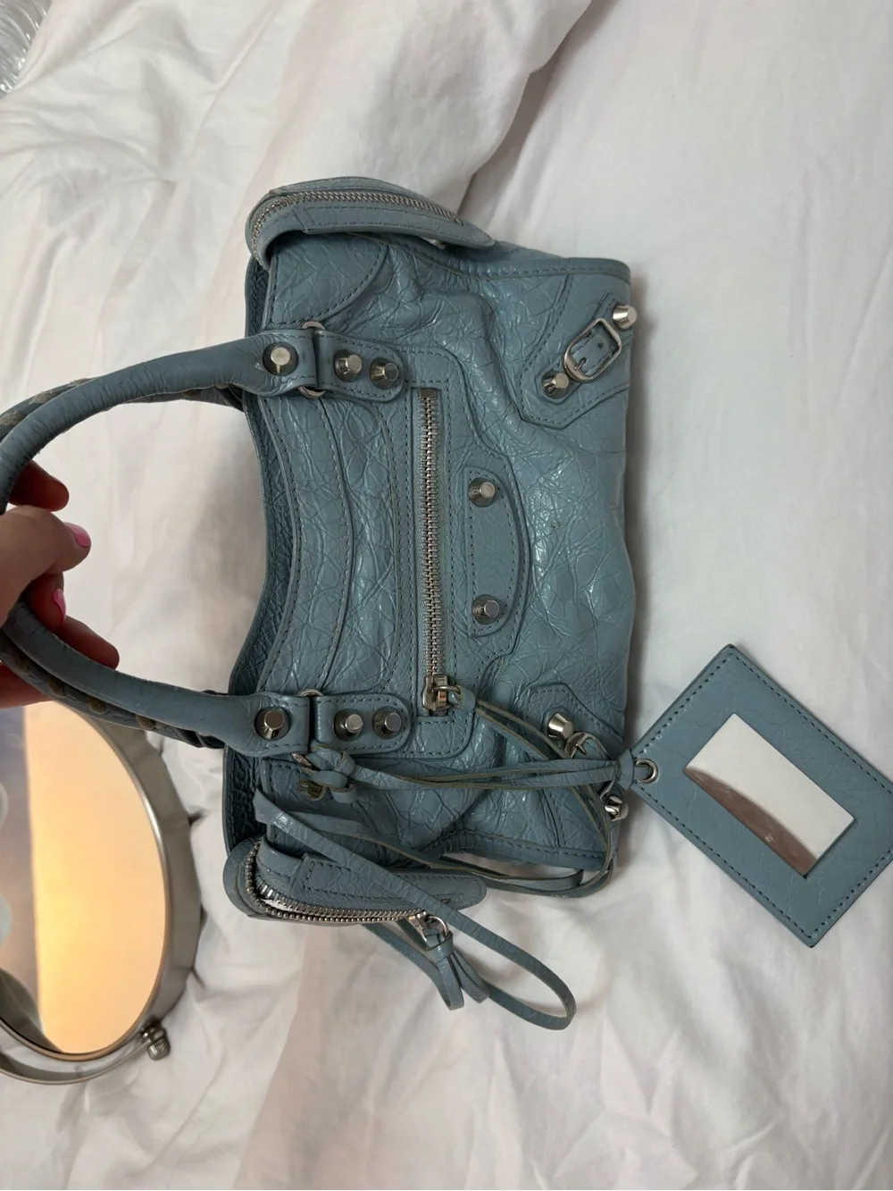 Balenciaga Small Handbag in Dusty Blue